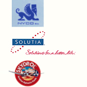 SKYDROL,SOLUTIA,NYCO-логотипы